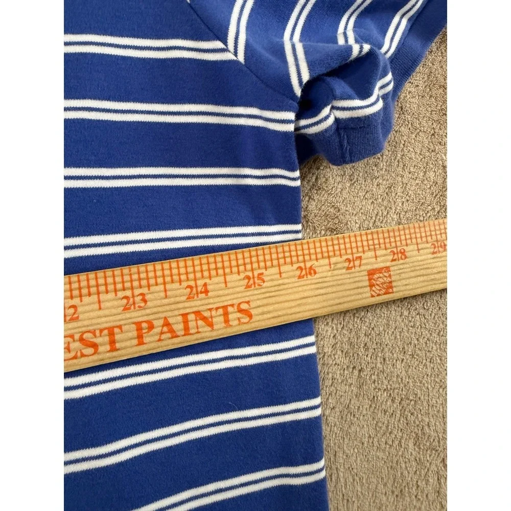 Polo Ralph Lauren Polo Shirt Mens 2XL Blue White Striped Classic Fit Cotton EUC